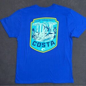 Costa Royal Blue Tee with Marlin. New with tags.